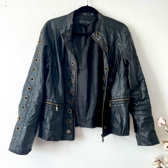 Live a Little Faux Leather Eyelet Jacket - Picture 2 of 7